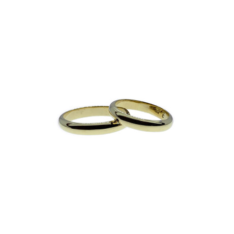 Par de alianzas de oro 18k amarillo 2M4 Par de alianzas de oro 18k amarillo 2M4