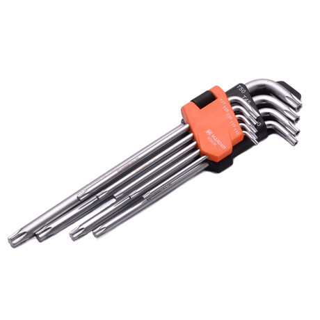 JUEGO LLAVES TORX EXTRA LARGA 9 PZAS PRO HARDEN ++ N/a
