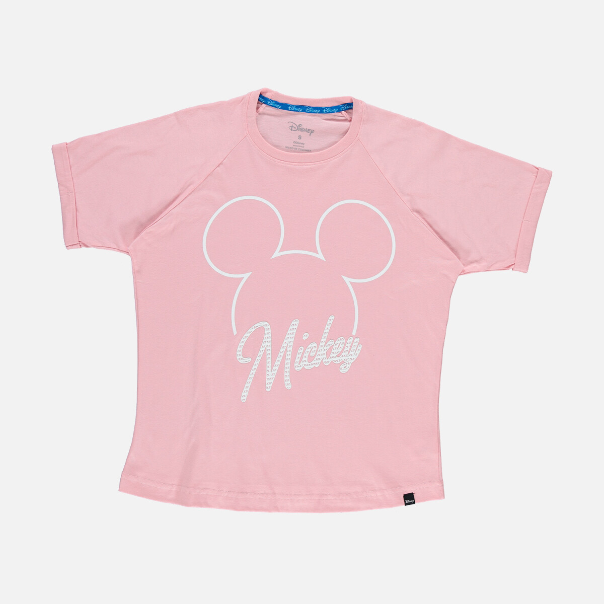 T-shirt de mujer silueta Mickey - ROSA CLARO 