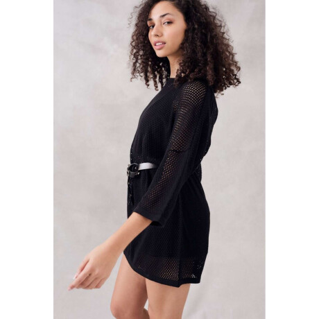 Vestido Calados Negro