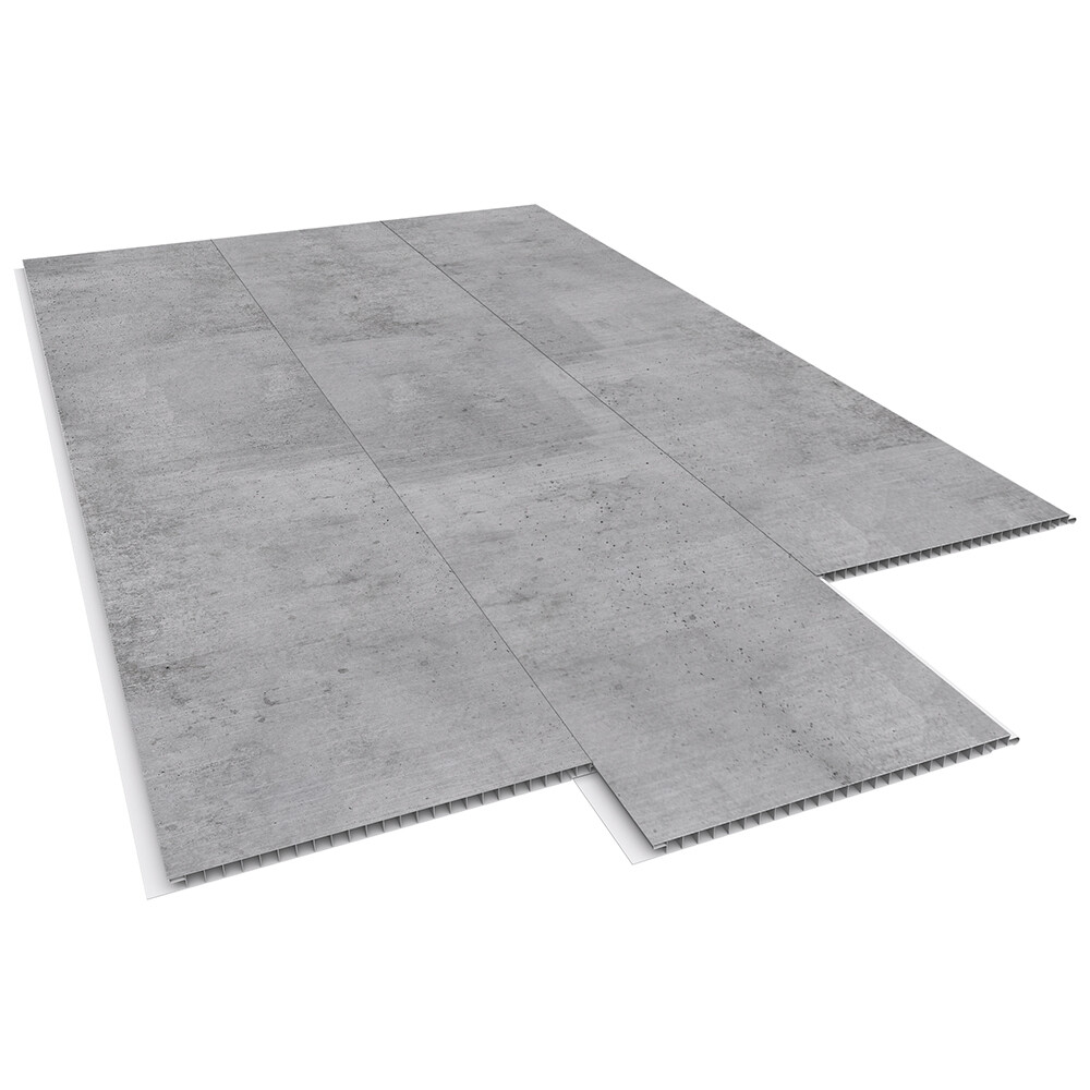REVESTIMIENTO PVC PARA PARED MODELO CONCRETO 0.25X6 MTS / ESPESOR: 10MM Revestimiento Pvc Para Pared Modelo Concreto 0.25x6 Mts / Espesor: 10mm