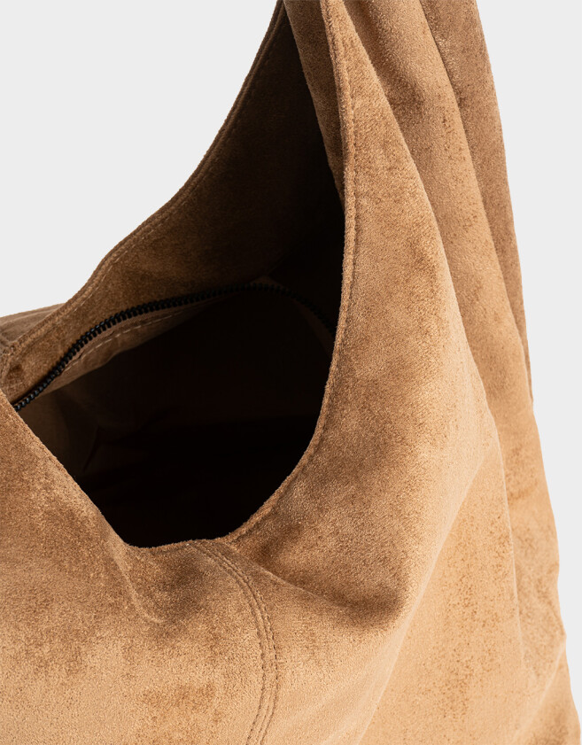 Saca Cartera Shopper Combinada - Marron Camel