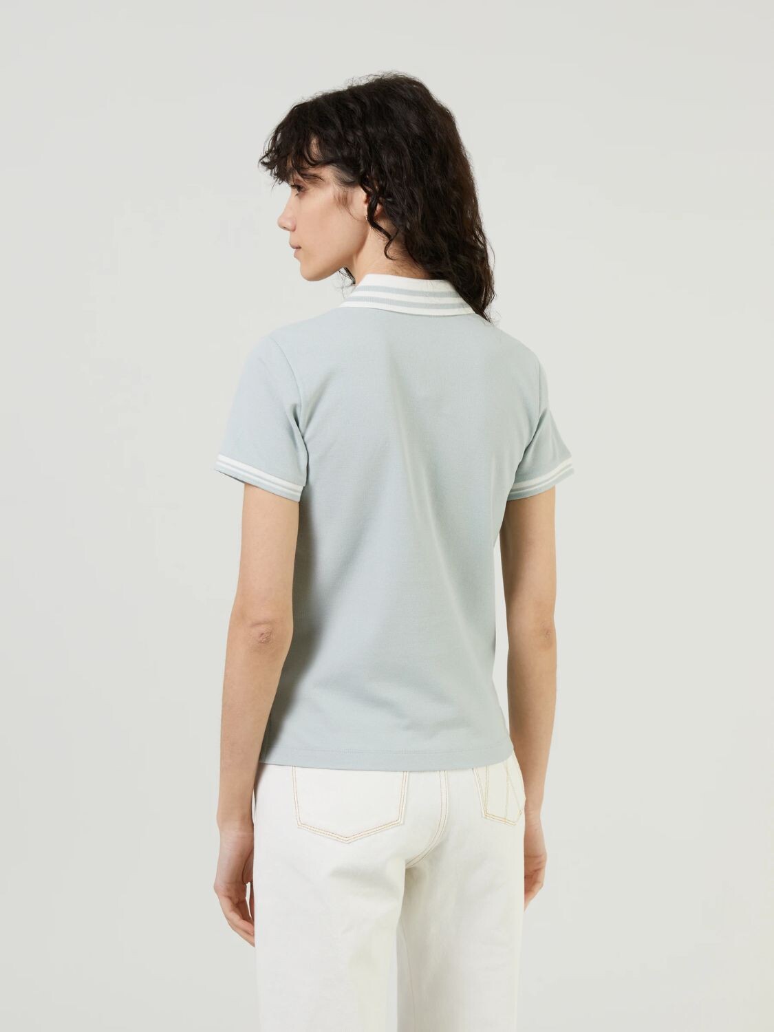 Moncler -Remera polo de algodón manga corta Verde