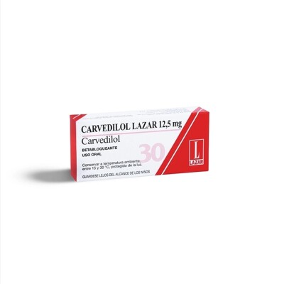 Carvedilol Lazar 12.5 Mg. 30 Comp. Carvedilol Lazar 12.5 Mg. 30 Comp.