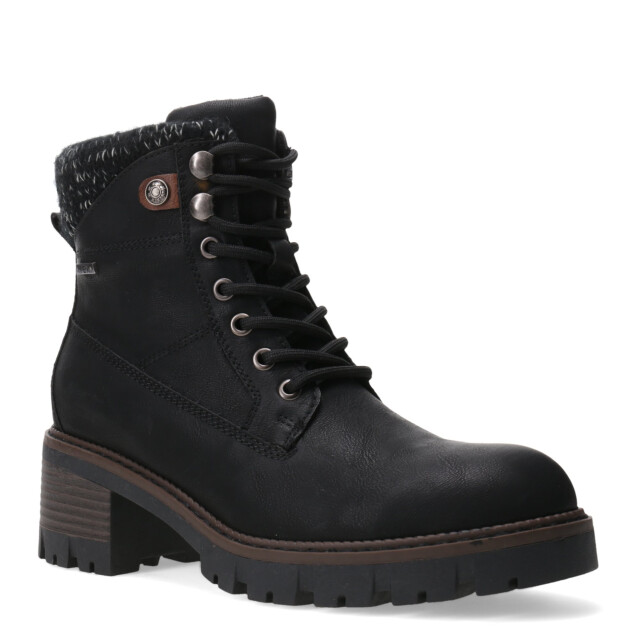 Botas de Mujer Miss Carol LAURION acordonada con Taco Negro
