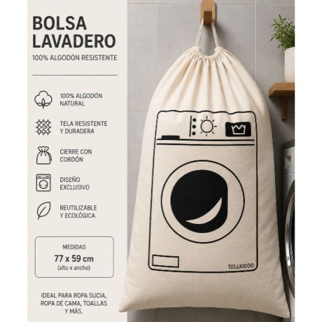 BOLSA LAVANDERIA 60X80CM BLANCO