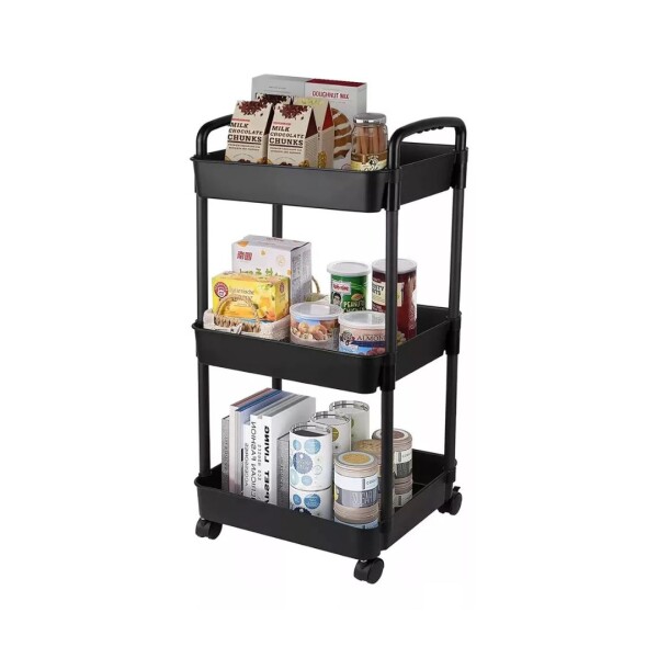 ORGANIZADOR MULTIUSO 3 ESTANTES NEGRO ORGANIZADOR MULTIUSO 3 ESTANTES NEGRO