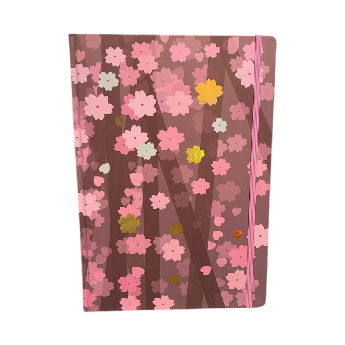 Cuadernola A4 80 hojas - Diseño de Flores con Fondo Rosa 