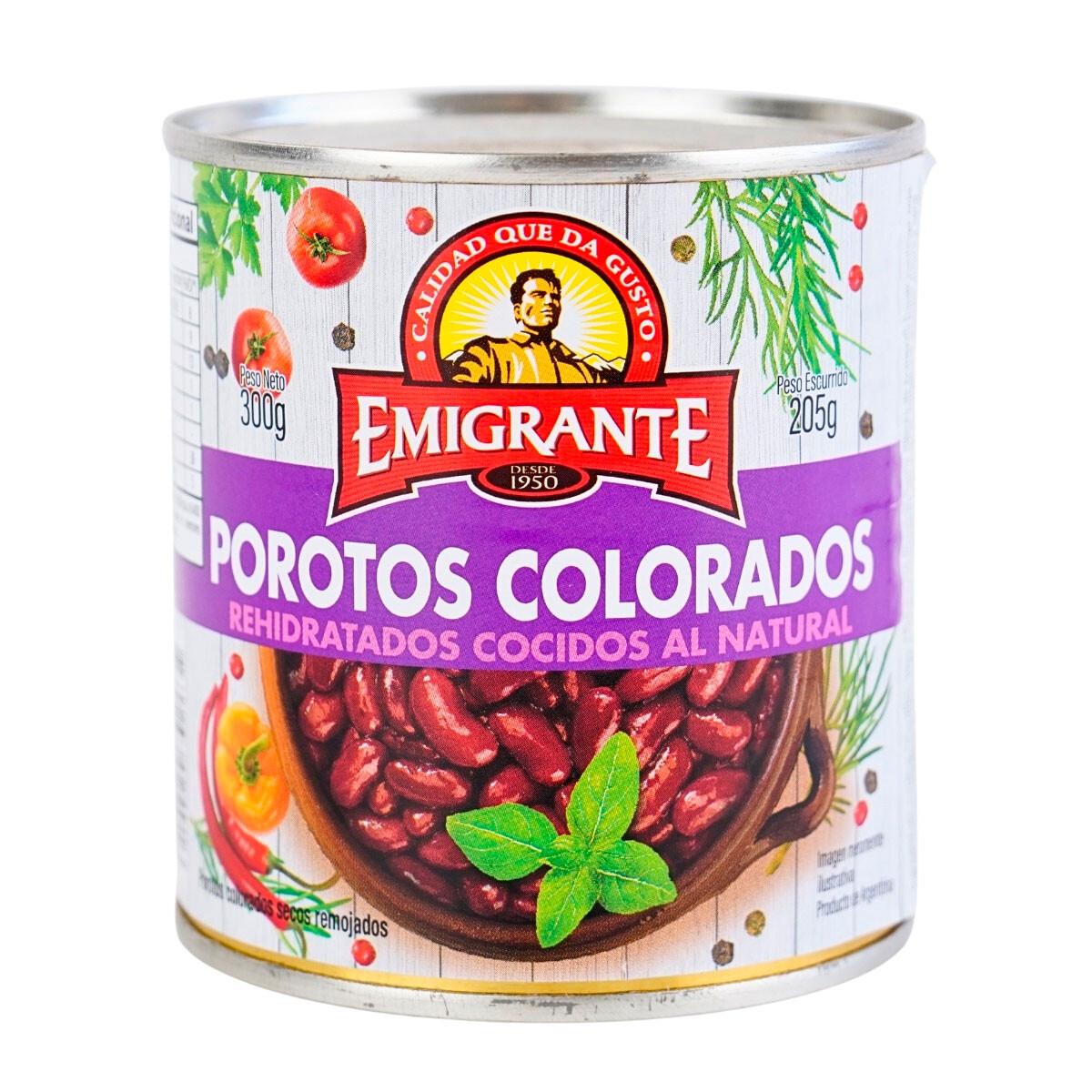 POROTOS COLORADOS LATA 350G EMIGRANTE 