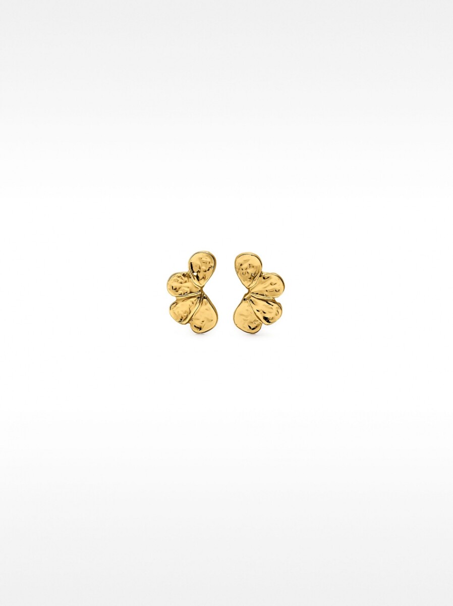 Pendientes Media Flor - dorado 