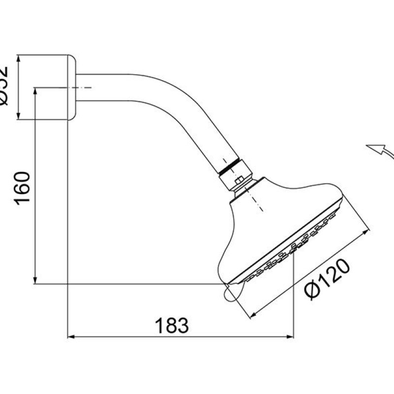 DUCHA FRIA LOREN CLEAN 7035 C16 1/2" DUCHA FRIA LOREN CLEAN 7035 C16 1/2"