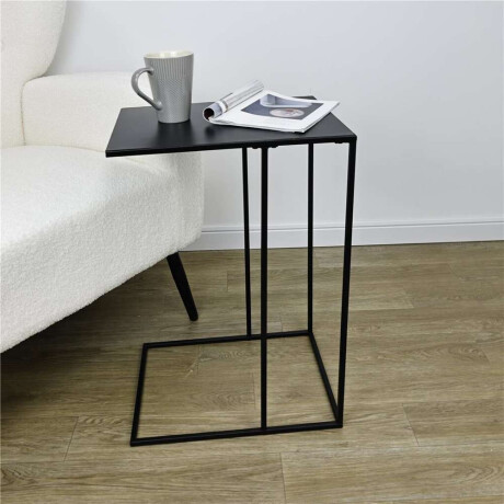 Mesa Auxiliar 40X30X58Cm Metal Negro