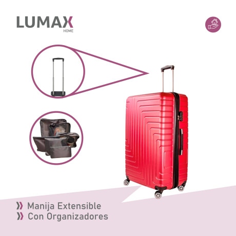 Valija Carry-on de mano Rígidas Con Organizadores Rojo