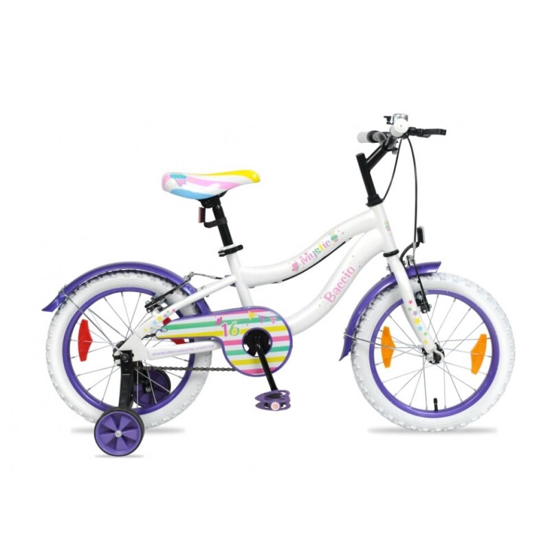 Bicicleta Baccio R.16 Niña Mystic (std) Blanco/violeta