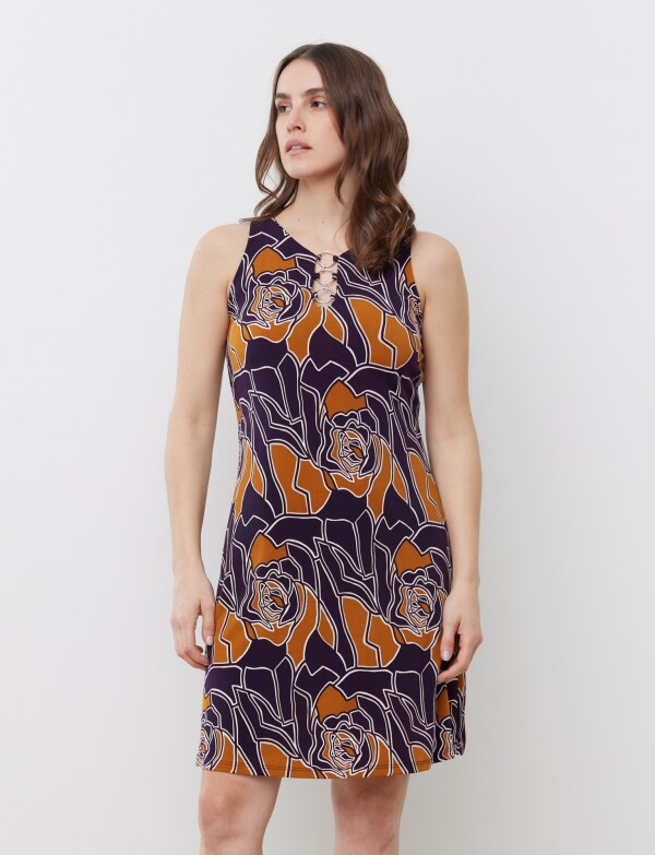 Vestido Det Aros Met AZUL/MULTI