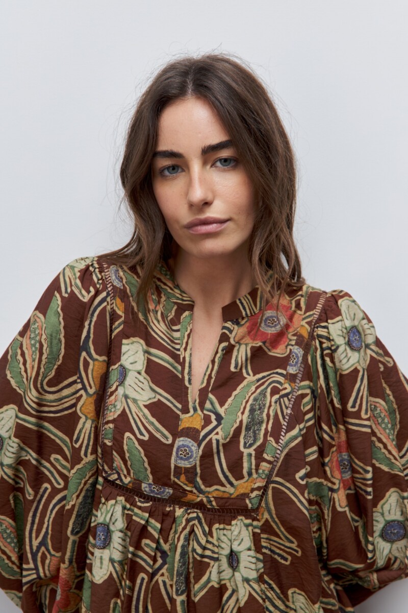 BLUSA FARA Chocolate