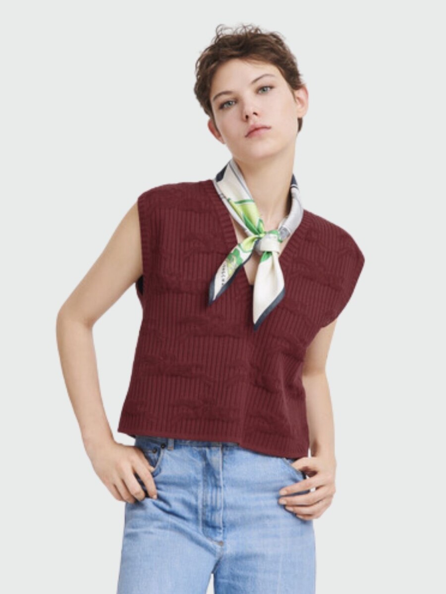 Longchamp -PAÑUELO DE SEDA 70 UNIVERSITY 