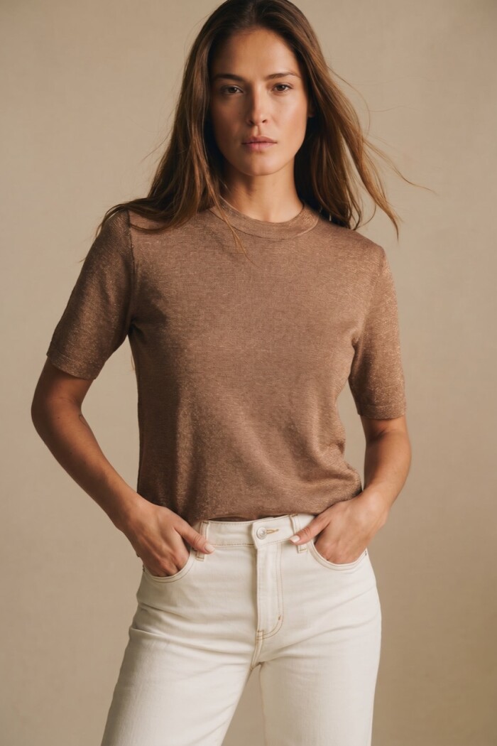Sweater Algodon Manga Corta Arena