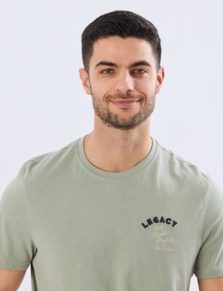 REMERA ESTAMPADA DE ALGODÓN Pistacho