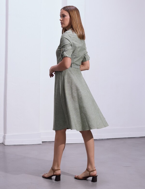 Vestido Camisero Lazo OLIVA
