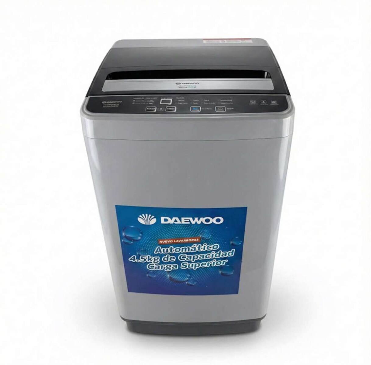 Lavarropas carga superior 4,5kg Daewoo - Color gris 