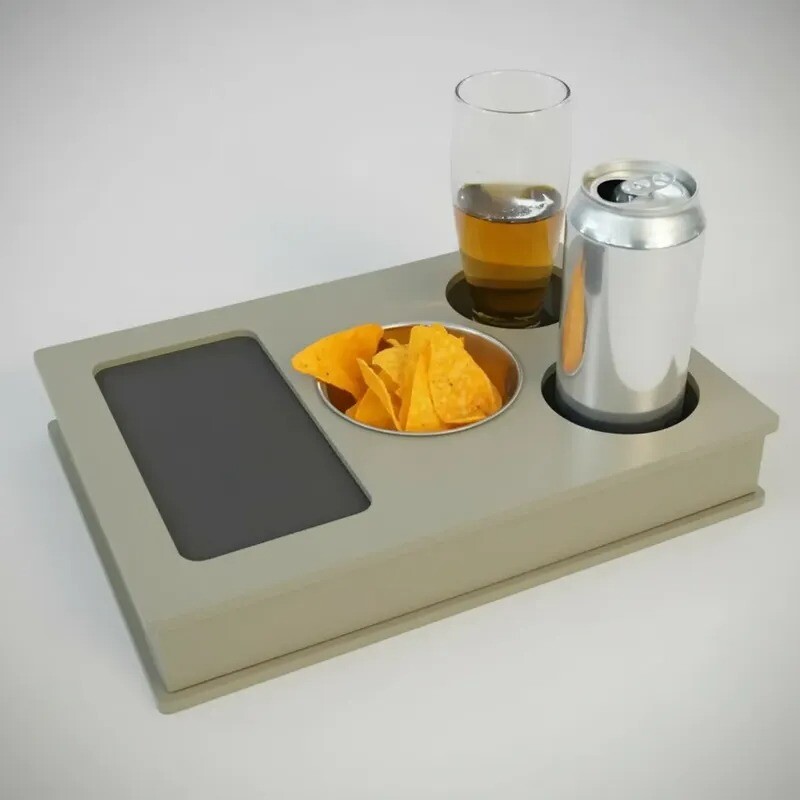 Bandeja de madera para picada con posavasos y bowl - Color fendy Bandeja de madera para picada con posavasos y bowl - Color fendy