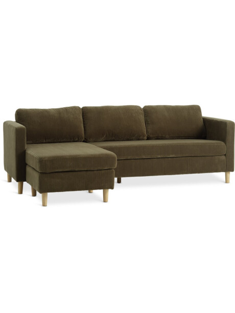 Sofá FALSLEV chaise longue verde oliva Sofá FALSLEV chaise longue verde oliva