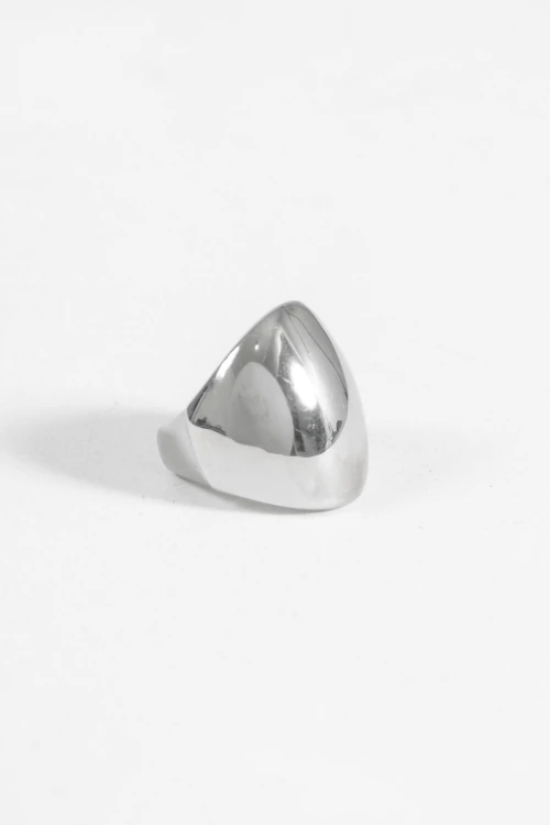 Anillo balloon acero plateado