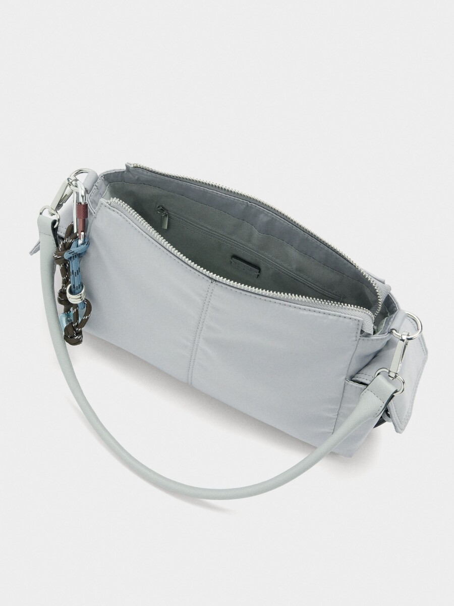 Bolso Bandolera De Nylon Con Colgante crudo