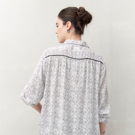 CAMISA ALTHEA Negro/Blanco
