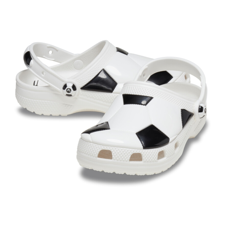 Crocs Classic Soccer Ball Clog T - Niños 1 a 5 años White/black