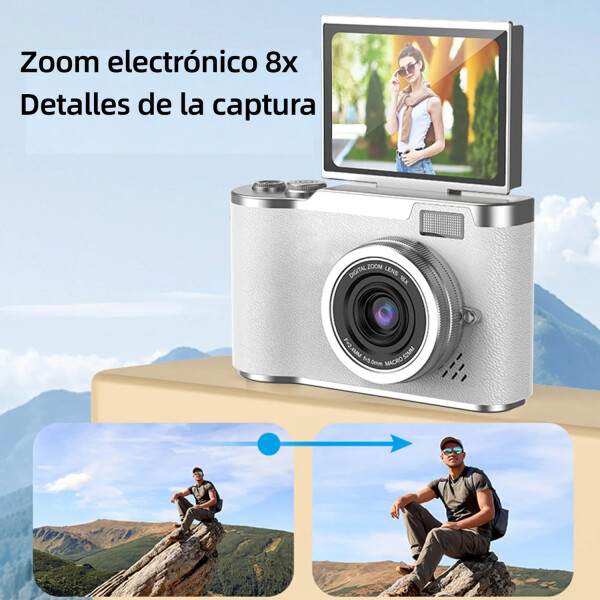 Cámara Digital Compacta 4k 48 Mp Con Pantalla Abatible Lk-007 CAMARA DIGITAL 4K RECARGABLE LK-007