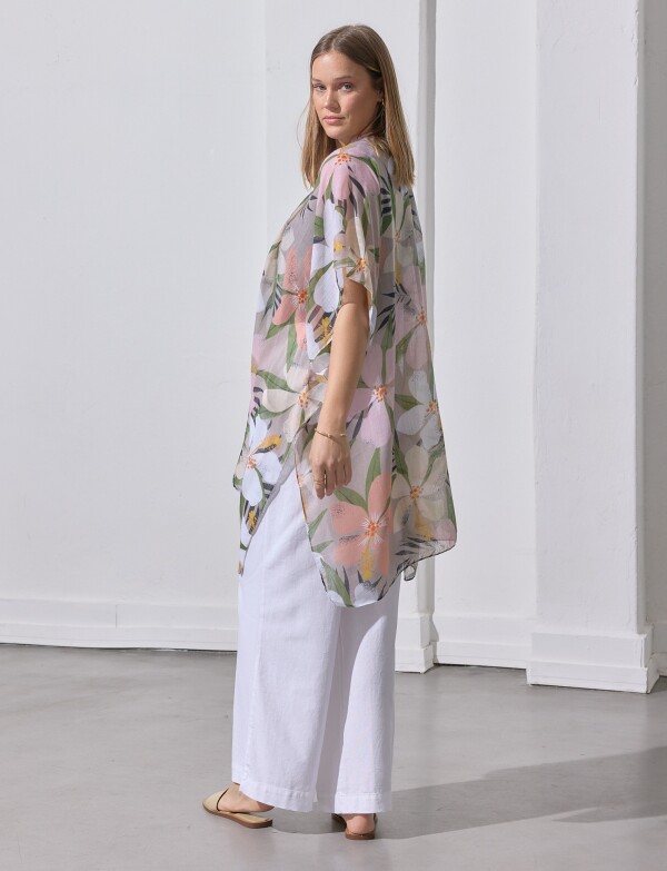 Kimono Flores TOSTADO/MULTI