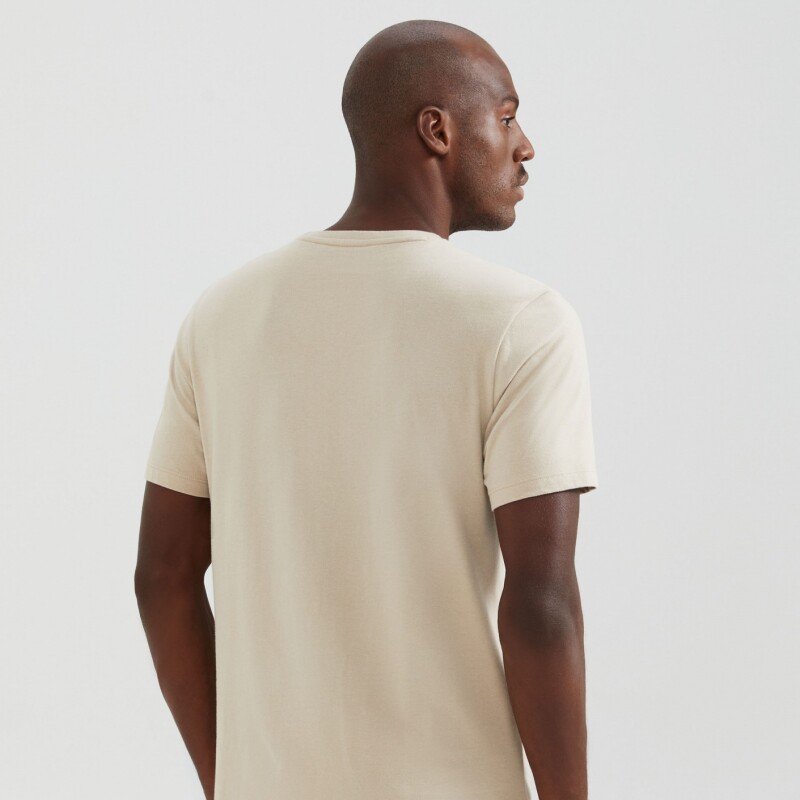 CAMISETA MM MASC MARROM CLARO