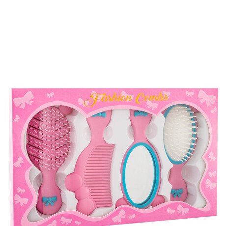 Set De Peine Infantil Rosa