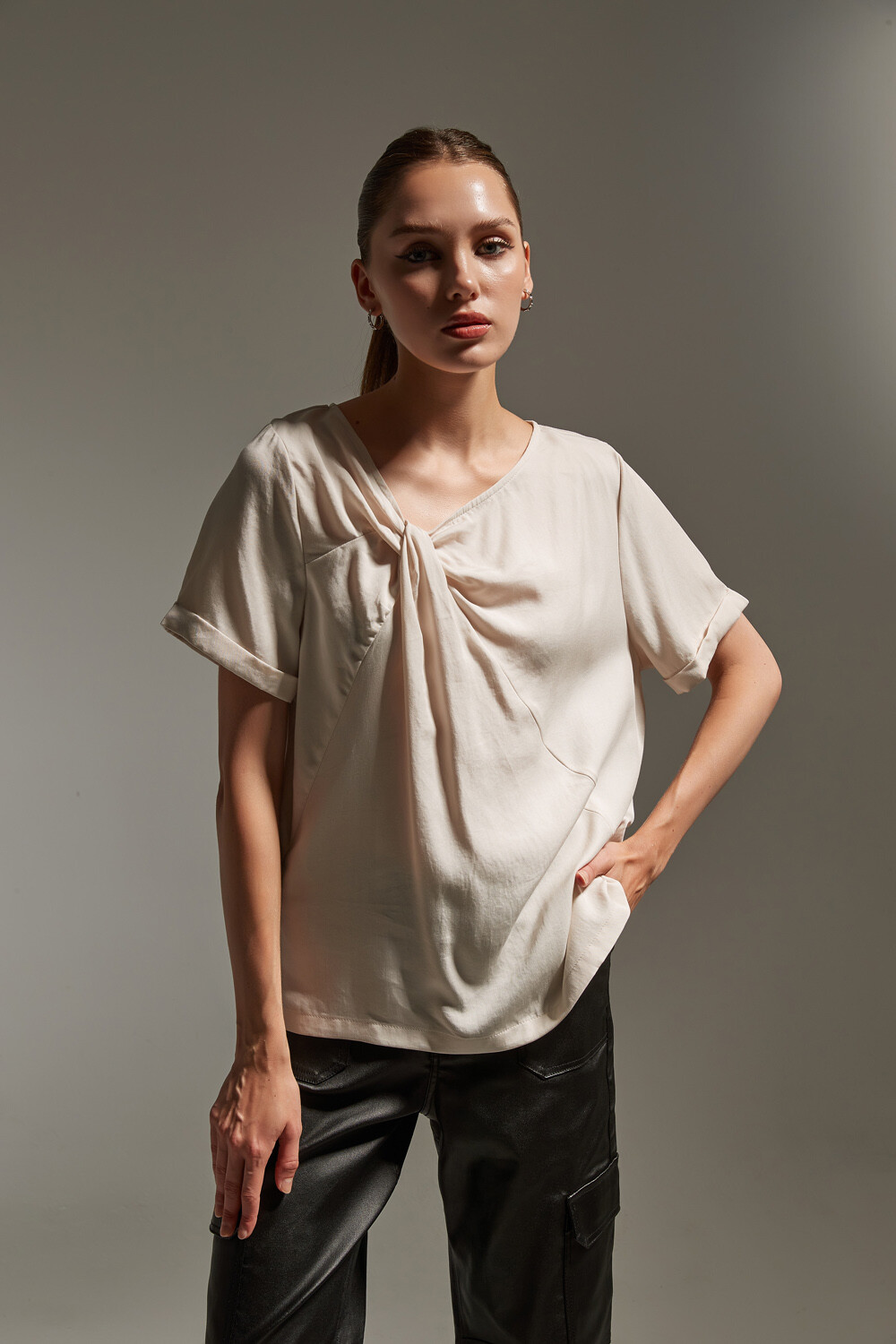 Blusa Elettra Caqui