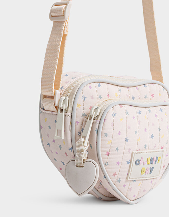Mochilas y Carteras Infantiles Bandolera Infantil De Corazón - Estampado Flores