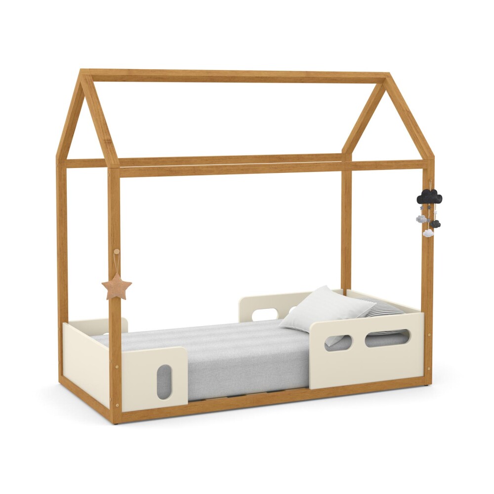 MINI CAMA CASITA MDF BLANCO TESS/GOLD