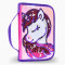 Cartuchera Footy Unicornio Relieve Rosado - Negro