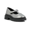 Molekinha Zapato Casual Infantil Napa Metal Malibu Plateado