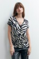 Blusa animal print negro