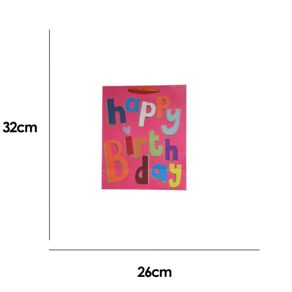 Bolsa de regalo 32cm rosa