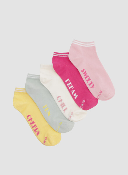 Pack de 5 medias cortas colores lisos Variante 40