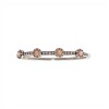 Brazalete Vintage-Plata 925-Piedra Zirconia naranja y blanca-BR3037 conpiedra