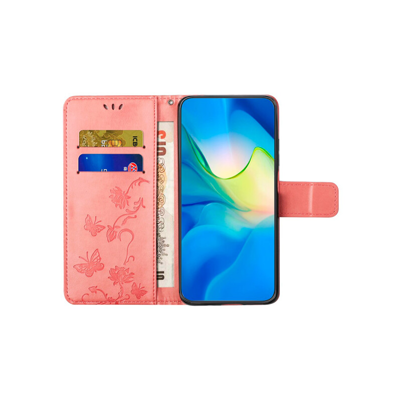 Flip cover para Samsung Galaxy A55 diseño flores color rosa Flip Cover Para Samsung Galaxy A55 Diseño Flores Color Rosa