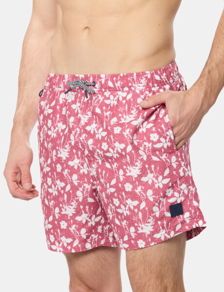 SHORT DE BAÑO ESTAMPADO Rosado