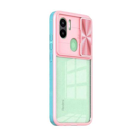 Case With Camera Lens Slide Xiaomi Redmi A2 Pink+blue