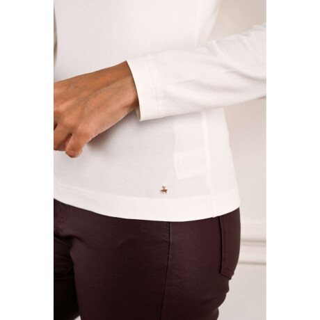 Remera Algodon Elastano Blanco