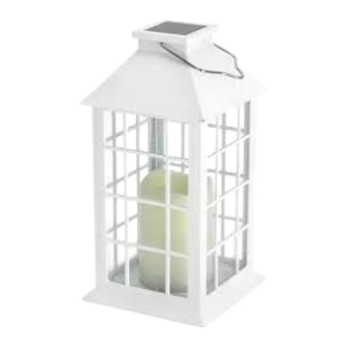 Fanal Solar con Vela LED - Blanco 