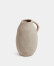 Jarrón Yandi de cerámica con acabado beige 24,5 cm